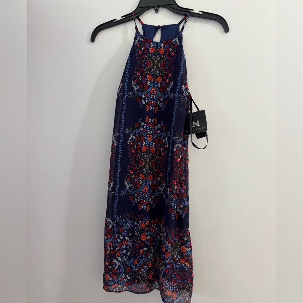 Navy floral dress XS IN San Francisco New
